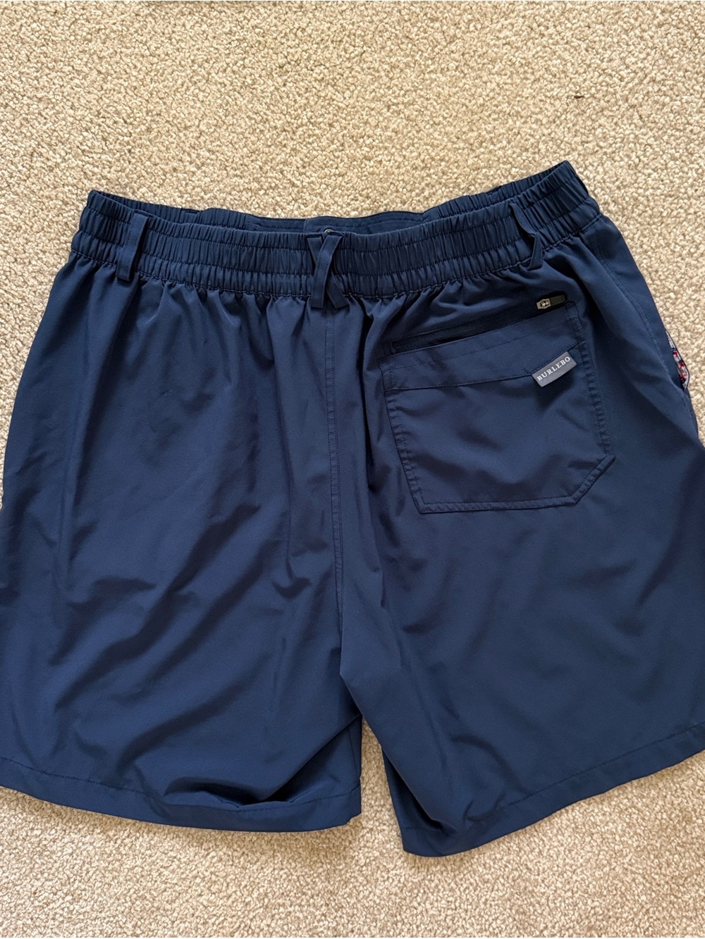 Burlebo Performance Shorts Mens XL Blue Moisture Wicking Stretch Casual Golf - Picture 4 of 8